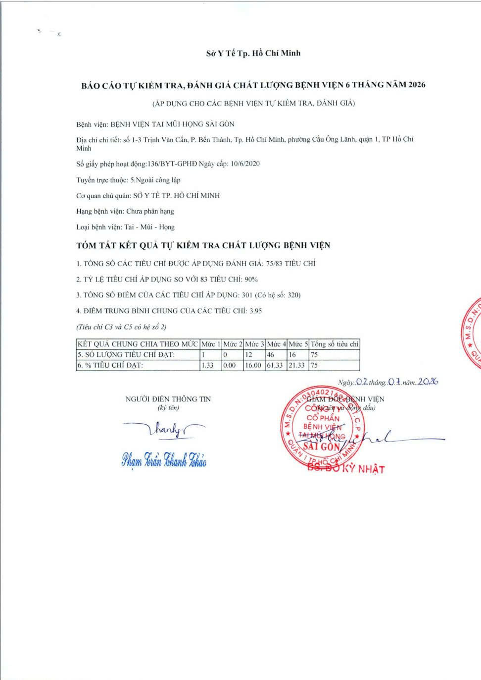 BÁO CÁO TỰ KIỂM TRA, ĐÁNH GIÁ CHẤT LƯỢNG BỆNH VIỆN 6 THÁNG ĐẦU NĂM 2026缩略图